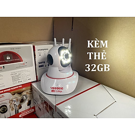 Mua Camera Wifi Trong Nhà Yoosee 3.0 Full HD  3 Râu  Xoay 360 độ   Đàm Thoại 2 Chiều  Cảm Biến Báo Động – Hàng nhập khẩu