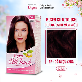 Thuốc nhuộm dưỡng tóc phủ bạc thảo dược Bigen Silk Touch Thương hiệu Nhật Bản Sắc Màu trẻ trung 80ml dạng kem - BST 5P