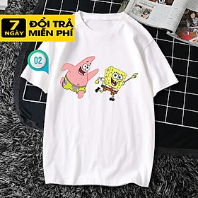 ÁO THUN Đôi bạn SpongeBob Patrick Star UNISEX PHÔNG NAM NỮ GIA ĐÌNH CẶP ĐÔI CÓ SIZE TRẺ EM CHO BÉ TRAI GÁI AOMIVN