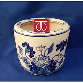 BÁT HƯƠNG VẼ SEN ĐK; 16,18,20,22,25CM KÈM TRO ĐỦ BÁT.