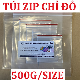 Mua 500G Túi Zip Viền Chỉ Đỏ Đựng Bột  Thực Phẩm  Thức Ăn Tiện Dụng  Túi Zipper Dày Khóa Chắc Kín Hơi  Bao Bì Thương Nguyễn