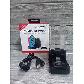 Mua Đế sạc 2 trong 1 DOBE TNS cho tay cầm Joy con và tay Switch Pro của N-Switch - Led báo sạc riêng biệt từng tay cầm (Hàng nhập khẩu)