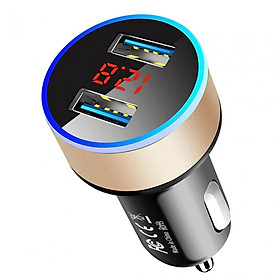 Car Charger with Voltage Dual Ports for Smartphones MP3 Cameras