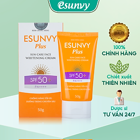 Kem Chống Nắng Esunvy Plus Sun Care Face SPF50PA Phù Hợp Cho Da Nhạy Cảm, Bảo Vệ Da Hoàn Hảo Tuýp 50g TMP014