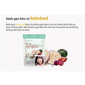 Bánh gạo ăn dặm hữu cơ Bebefood Hàn Quốc (Trái cây/Rau củ)