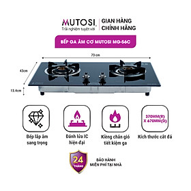 Mua Bếp gas âm cơ Mutosi MG-56C - Công nghệ nhật bản - Hàng chính hãng