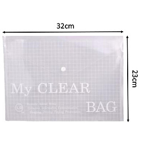 BỘ BÌA NÚT A4 MY CLEAR (12cái/ xấp)