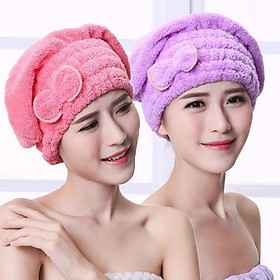 Khăn quấn khô tóc hình san hô - 7074