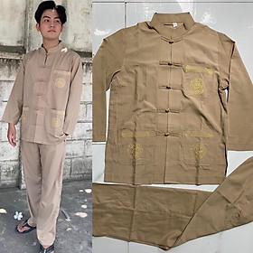 ĐỒ LAM ĐI CHÙA Lãnh Tụ Thêu Túi Tay Dài