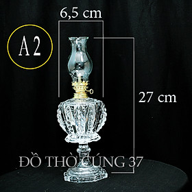 Mua   Cao 25 cm   27 cm   ĐÈN DẦU LƯU LY THỦY TINH CHÂN CAO