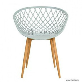 Mua Ghế ăn thân nhựa màu trắng BASKET Nội thất Capta Ghế rổ thân nhựa PP màu trắng chân ghế thép sơn giả gỗ