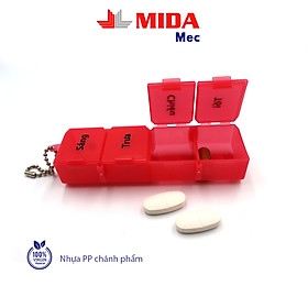 Hộp chia thuốc MidaMec - Màu Đỏ