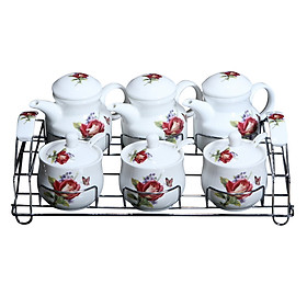 Bộ gia vị 6 món sứ Ceramic Porcelain E524