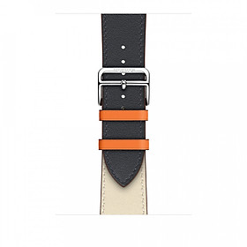 Dây đeo thay thế Apple Watch da 2 màu cao cấp _ Trắng Xanh _ 38mm