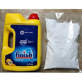Bột rửa bát Finish 2.5kg dùng cho Máy rửa bát chén, bột finish chính hãng có các trọng lượng bột finish 4.5kg, bột rửa chén finish  2,5kg, bot rua bat finish 1kg