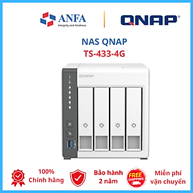 Thiết bị lưu trữ Nas QNAP, Model: TS-433-4G - Hàng chính hãng