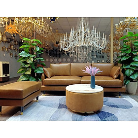 Mua Sofa băng da bò Italy Juno sofa màu vàng SFBCT14 2m1 hàng cao cấp chuẩn da bò nhập khẩu Ý
