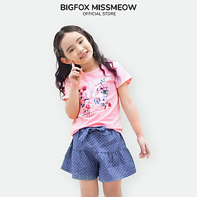 Bộ Bé Gái Bộ Cộc Tay Cho Bé Miss Meow Mùa Hè Chất Cotton In Hình Sweet Girl, Size Đại - BỘ BG HỒNG SWEETGIRL - 102cm, 13-14kg (4)