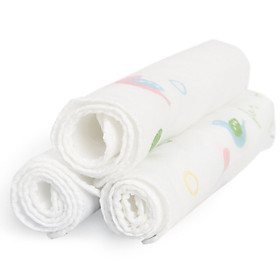 Khăn Tay Trẻ Em Cotton Cotton Age (Pur Cotton) (32x32cm) (Túi 3 Cái)
