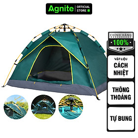 Lều cắm trại tự bung 2 cửa cao cấp Agnite dành cho 2-4 người, chống nước