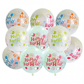 Nơi bán 10 bong bóng sinh nhật trong suốt in Happy Birthday  - Giá Từ -1đ