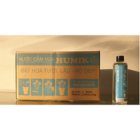 NƯỚC CẮM HOA HUMIK CÔNG NGHỆ ION ĐỒNG COMBO THÙNG 12 CHAI 250ML