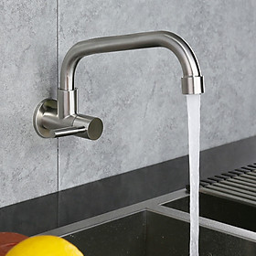 Mua Vòi rửa chén bát 1 đường nước lạnh  gắn tường thân thấp Inox 304 Yamato