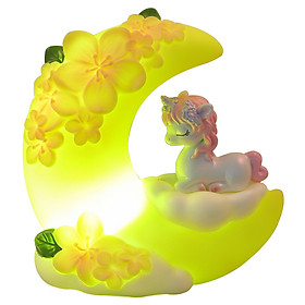 Resin handicraft Unicorn moon lamp ornament
