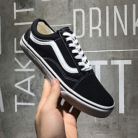 Giày thể thao nam nữ đen vạch trắng đế cao su chống trơn siêu bền, giày sneaker Unisex