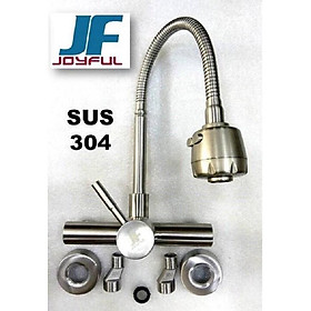 Mua Vòi rửa bát nóng lạnh cắm tường SUS 304 cần mềm BVN 809