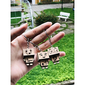 Móc khóa danbo Người gỗ cute treo chìa khóa, treo cặp, quà tặng cute