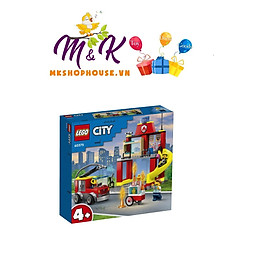 Lego city 60375 trạm và xe cứu hỏa
