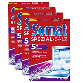 Combo 4 Muối Rửa Ly - Bát Somat Special Salt 1,2 Kg x 4 hộp - Đức