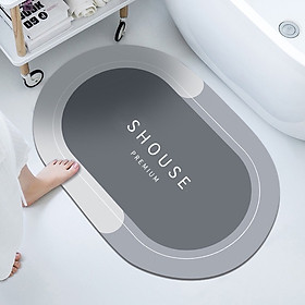 Mua Thảm Chùi Chân Lau Chân Silicon trải sàn phòng tắm vân đá SHOUSE siêu thấm hút nước chống trượt cao cấp đế cao su