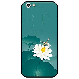 Ốp lưng dành cho Iphone 5 / 5s / 5Se - Iphone 6 / 6s - Iphone 6 Plus / 6s Plus mẫu Hoa Trắng Chuồn Chuồn