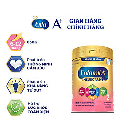 Sữa bột Enfamil A+ NeuroPro 2 với 2’-FL HMO cho trẻ từ 6 -12 tháng tuổi- 830g