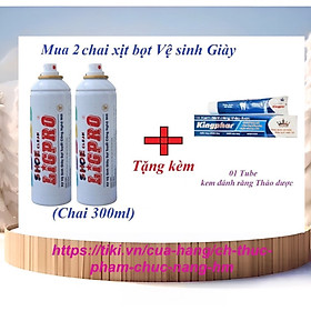 Hot Deal: Mua 2 chai xịt bọt Vệ sinh Giày Ligpro, chai 300ml, tặng kèm 1 tube kem đánh răng thảo dược chống ê buốt