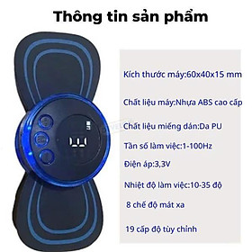 Mua Combo 3 Máy massage MIni kèm miếng dán máy xa cổ vai gáy  8 chế độ-19 chế độ tiện dụng  đa năng
