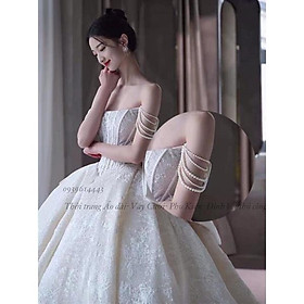 Vòng chuỗi cài tay váy cưới, dây chuỗi cài áo