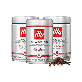 Cà phê hạt đã rang illy Coffee Medium Roasted Classico Coffee - 250gr-Hương thơm tinh tế của caramel, hoa cam và hoa nhài