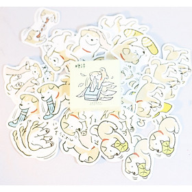 Hộp 45 Miếng Dán Sticker Trang Trí Chú Chó Tinh Nghịch