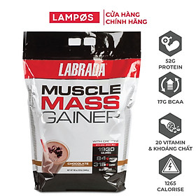 Labrada Muscle Mass Gainer, Sữa Hỗ Trợ Tăng Cân & Cơ Nạc, Bổ Sung 1265 Calo