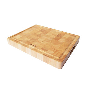 Thớt gỗ cao su hình chữ nhật, sớ lật phong cách Châu Âu | Chopchop 06051 | Đạt tiêu chuẩn xuất khẩu