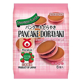 Bánh rán MARUKYO  nhân đậu đỏ vị dâu Pancake Dorayaki (Strawberry) 310g