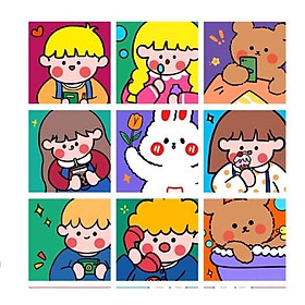 Poster dán tường trang trí siêu cute dễ thương - Set Tranh mini treo tường decor phòng cực xinh - Quà tặng nhỏ xinh đẹp