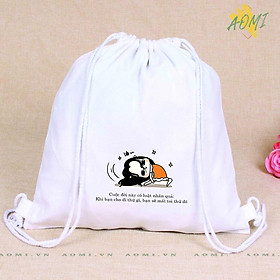 BALO MINI AOMIVN DÂY RÚT NHỎ XINH UNISEX CHẤT CANVAS THỜI TRANG CHO SE MAT B CUTE XINH ĐẸP TIỆN ÍCH DẠO PHỐ DU LỊCH