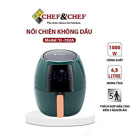 Mua Nồi chiên không dầu CHEF&CHEF 6.5L điện tử (YJ 702A) có thể điều chỉnh với bảng điều khiển được setup sẵn các chức năng-Hàng chính hãng