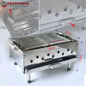 Mua Bếp Nướng Lò Nướng Than Inox 50x35cm - Chiều cao 29cm  3 lớp tháo rời dễ vệ sinh