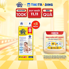 Tã quần UniDry Siêu khô thoáng gói Jumbo mới size M