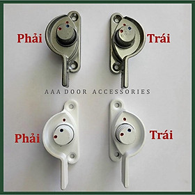 Mua Chốt khoá sò xanh đỏ cửa lùa nhôm (trắng  bạc)